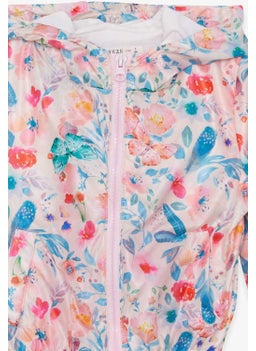 Breeze Girls Raincoat Flower Patterned Powder (1-5 Years)  - Image 3