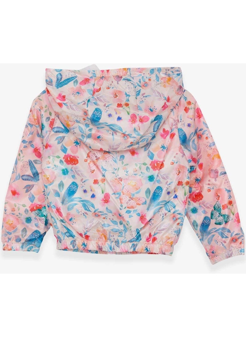 Breeze Girls Raincoat Flower Patterned Powder (1-5 Years)  - Image 2