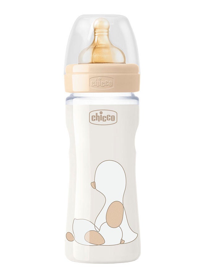 NIBEMINENT Original Touch Feeding Bottle 250ml Adjustable Flow 2m+ Latex, Neutral  - Image 1