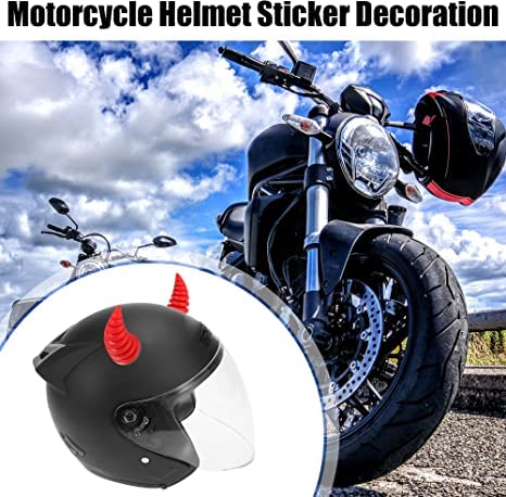 SELVIKE Devil's Helmet Thread Horn with Suction Rubber Pad for All Bikes and Motorcycles (Pack of 2) (RED) - Image 4