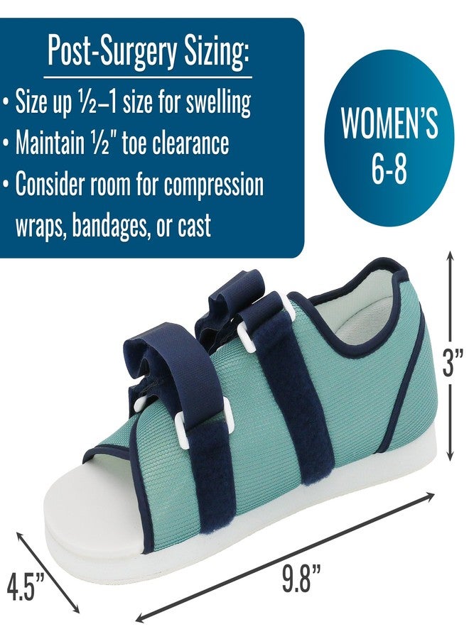 DMI Women's Size 6-8 Post Op Surgical Walking Shoe for Broken Foot or Toes, Pain, Lightweight Adjustable Straps, Left or Right -Universal Fit - Image 3