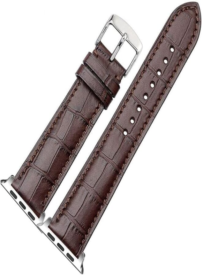 O Ozone O Ozone Leather Straps for Apple Watch Band 42mm 44mm 45mm 49mm, Premium Leather Business Wristband Strap For Apple Watch Series 8/7/6/5/4/3/2/1/SE/Ultra, Women Men