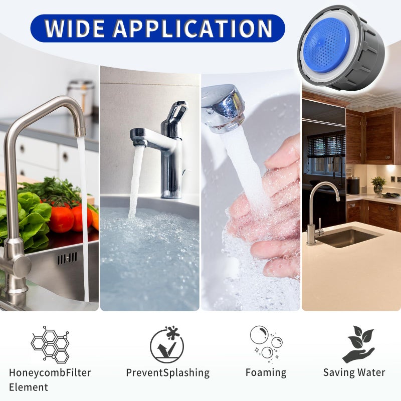 DZQPPC 116711 Faucet Aerator 1.5 Gpm for Moen Bathroom Kitchen Sink Inserts Replacement Parts 2 pcs - Image 5