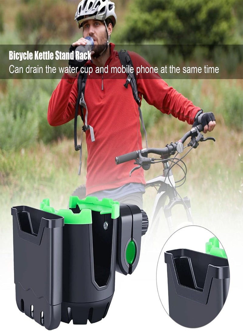 GGOOT Water Bottle Holder Handlebar Mount,Bike Cup Holder with Phone Storage - 360-degree Rotating Handlebar Drink Holder Mobile Phone Holder, Mountain Bike Motorbike Accessories for Cycling  - Image 3