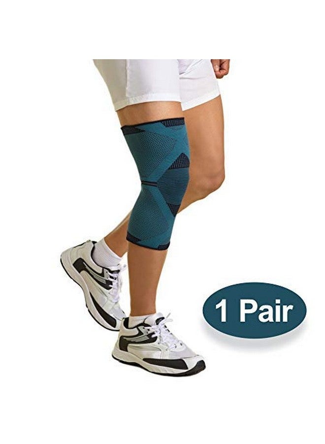 DYNA غطاء ركبة دينا | يوفر حماية 360° | دعم للركبة قابل للتمدد في 4 اتجاهات | لتخفيف آلام المفاصل، الرياضة، الجري، الصالة الرياضية، ركوب الدراجات، التمارين | 1 زوج | للرجال والنساء - XXL - Image 1