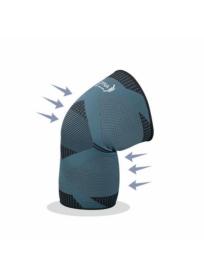 DYNA غطاء ركبة دينا | يوفر حماية 360° | دعم للركبة قابل للتمدد في 4 اتجاهات | لتخفيف آلام المفاصل، الرياضة، الجري، الصالة الرياضية، ركوب الدراجات، التمارين | 1 زوج | للرجال والنساء - XXL - Image 2