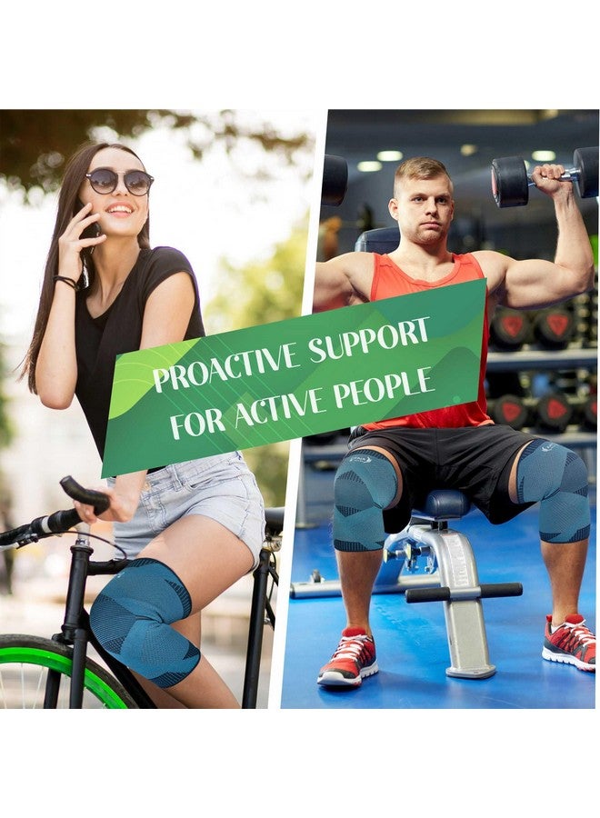 DYNA غطاء ركبة دينا | يوفر حماية 360° | دعم للركبة قابل للتمدد في 4 اتجاهات | لتخفيف آلام المفاصل، الرياضة، الجري، الصالة الرياضية، ركوب الدراجات، التمارين | 1 زوج | للرجال والنساء - XXL - Image 5