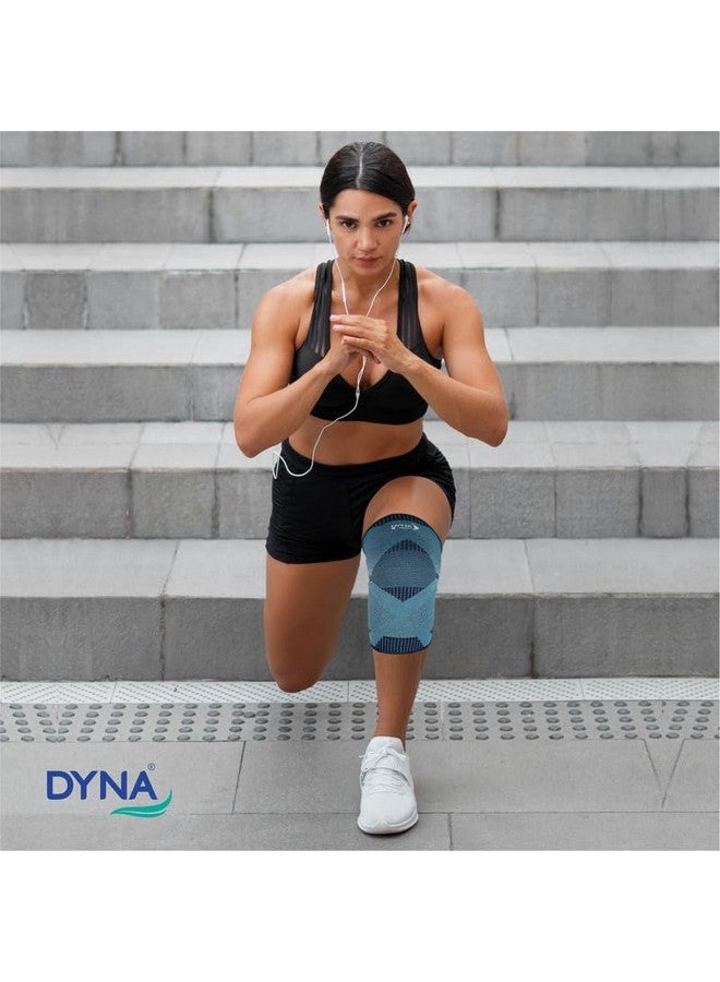 DYNA غطاء ركبة دينا | يوفر حماية 360° | دعم للركبة قابل للتمدد في 4 اتجاهات | لتخفيف آلام المفاصل، الرياضة، الجري، الصالة الرياضية، ركوب الدراجات، التمارين | 1 زوج | للرجال والنساء - XXL - Image 4