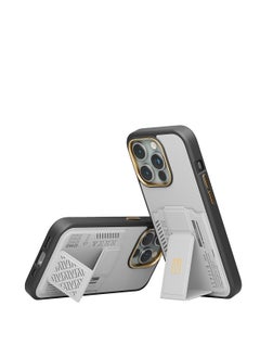 LEVELO Levelo iPhone 15 Pro Max Morphix Gripstand Case With Cardholder - Grey  - Image 2