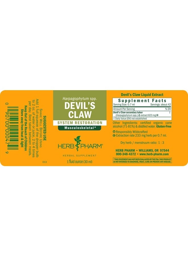 HERB PHARM Devil's Claw Liquid Extract for Musculoskeletal System Support - 1 Ounce (DDCLAW01) - Image 5