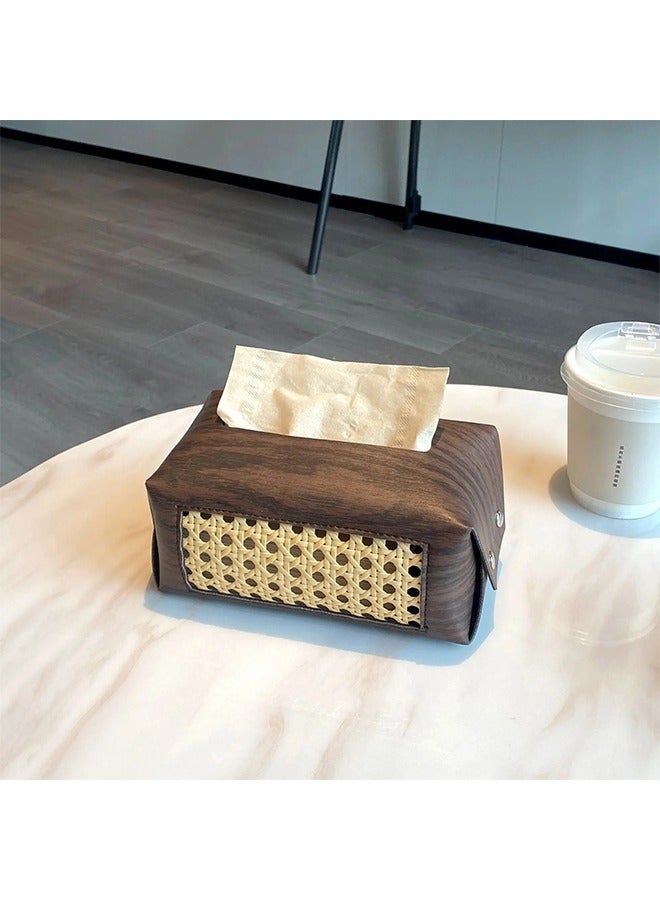 Lemon Leather Tissue Box Holder, Tissue Box Holder for Home Decorations for Living Room, Bedroom and Office, Tissue Box Cove, Car Tissue Holder, Tissue Box Cover for Car - Image 5