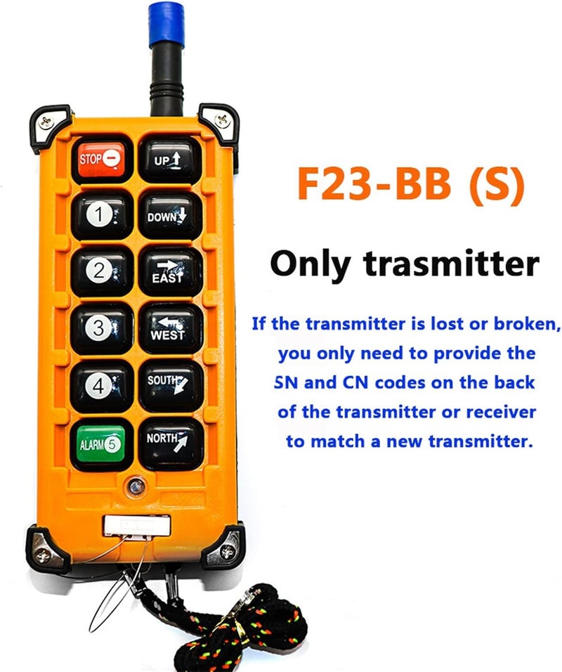 F23-BB S Industrial Wireless Remote Controller Switch Universal Receiver+ 1 Transmitter Speed Hoist Industrial Crane(36V) - Image 2