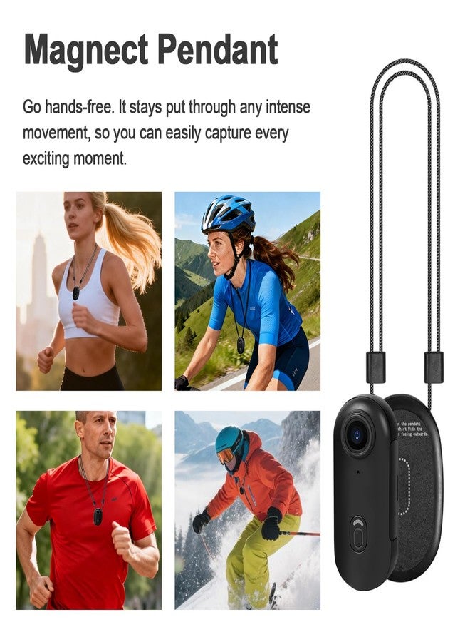 NUISK 4K Mini Thumb Action Camera 64G Waterproof Magnetic Sport Camera with Helmet Bike Mount, Vlog Camera for Cycling Motorcycle Swimming（Black） - Image 5