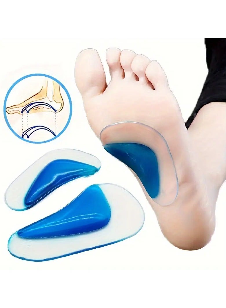 Goolsky Silicone Arch Support Insoles - Washable & Reusable, Comfort Foot Cushions for Shoes and Boots  - Image 1