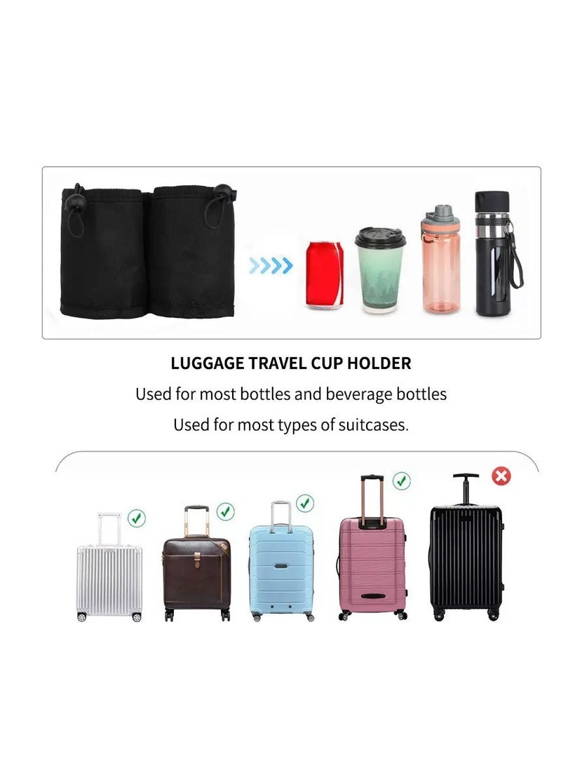Luggage Cup Holder, Luggage Travel Cup Holder Luggage Drink Holder Gathering Two Coffee Mugs for Rolling Suitcase Small Travel Bag Cup Bag  - Image 3