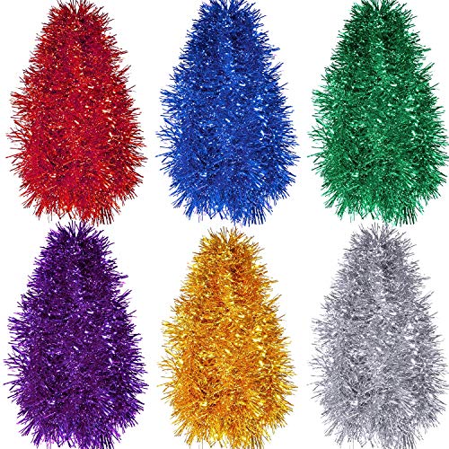 Shappy 885 ft 6 Rolls Wedding Tinsel Garland Decor Glitter Metallic Twist Garland Wedding Summer Luau Birthday Party Indoor Outdoor Hanging Home DecorMulticolor