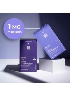 NeuroGum Sleep & Recharge Melts - Better Sleep with Melatonin 1 mg (144 Pieces) - Fast Dissolve Sugar Free Mints with Chamomile & Lemon Balm - Supports Sleep & Promotes Calm for Adults - Mixed Berry  - Image 2