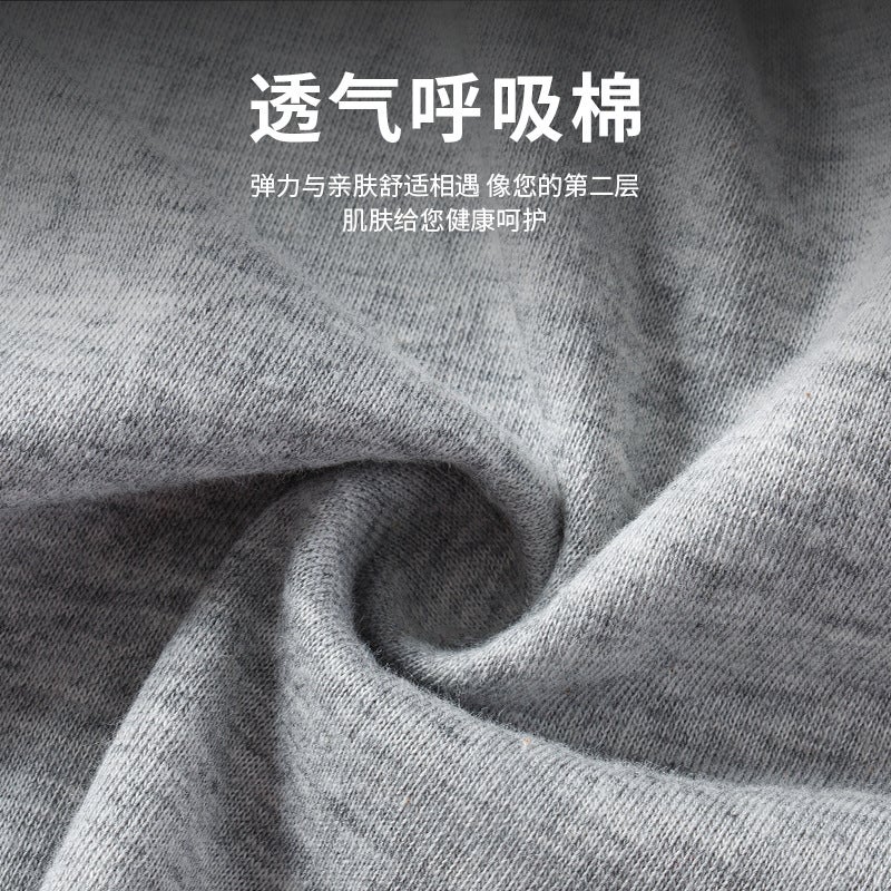 Men's High Waist Cotton Boxer Briefs – Breathable Solid Color Underwear for Elderly - Image 3