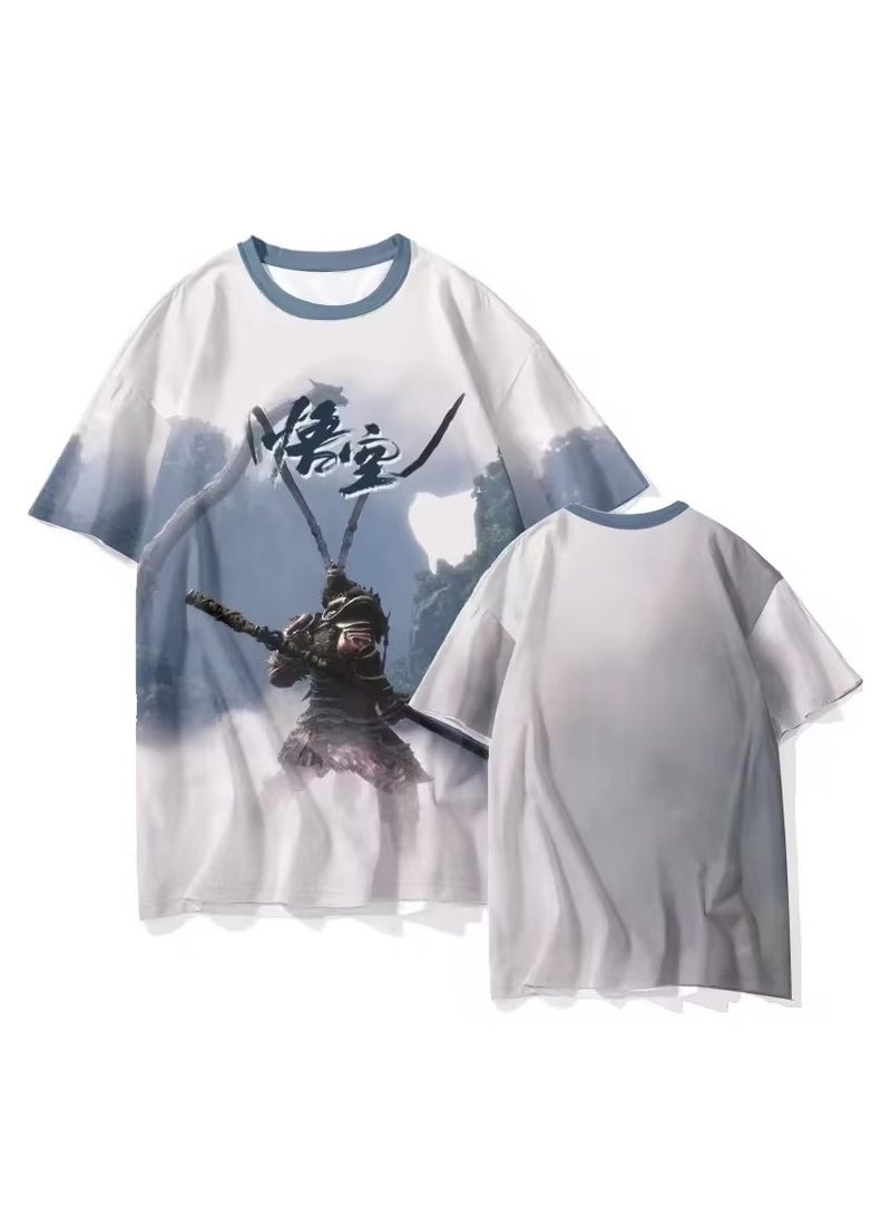 Black Myth Wukong Game Quick Drying Short Sleeved T-shirt for Men And Women 