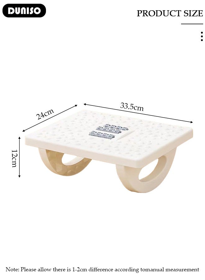 DUNISO Office Foot Rest for Under Desk, 180 Degrees Rocking Footstool, Foot Stool with Massage Texture and Roller, Non-Slip Toilet Stool, Ergonomic Foot Rest for Pressure Relief, Comfortable Foot Stool for Home, Office, School  - Image 4