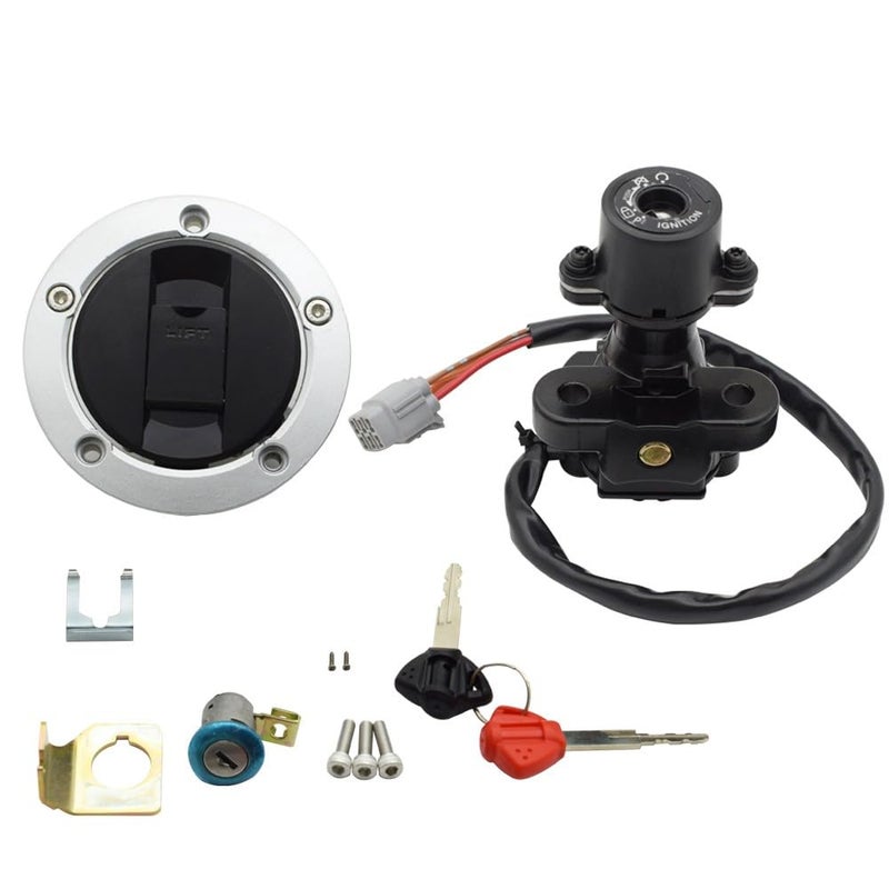 مجموعة غطاء خزان الوقود ومفتاح تشغيل دراجة نارية RCRBT مع 2 مفتاح متوافق مع سوزوكي GSXR750 20042016 GSXR1000 20042016