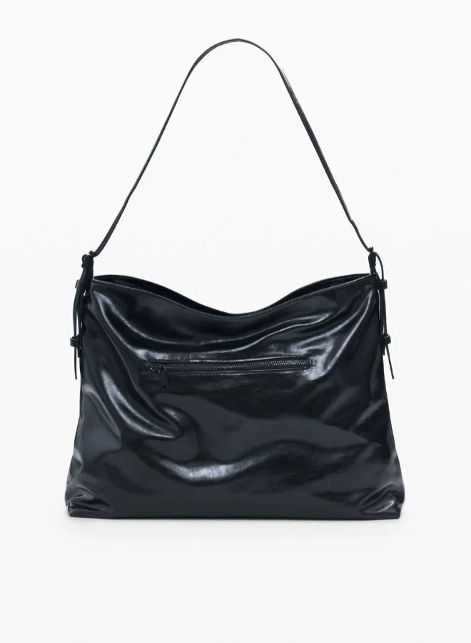 DESIGUAL Medium shiny flower shoulder bag
