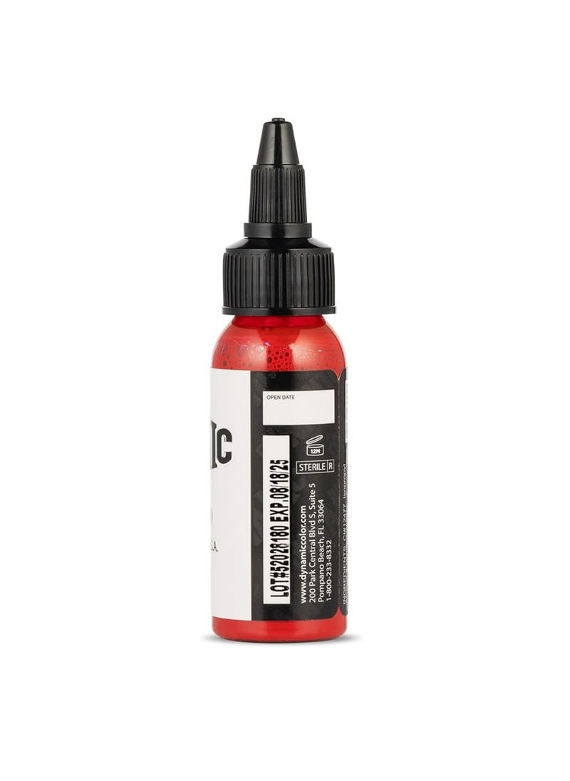 Dynamic - Dynamic Color Co- Fire Red Tattoo Ink, Made in USA, Sterilized, Vibrant, Vegan, Since 1990, (1oz Bottle) - Image 1