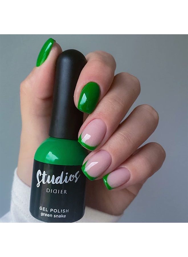 Didier Lab - Studios Gel Polish Green Snake - Professional Manicure Pedicure Products - Rich Pigment for Complete Nail Coverage - Flawless Shine - Suitable for Beginners - For UV Lamp - Gift for Women - Image 5