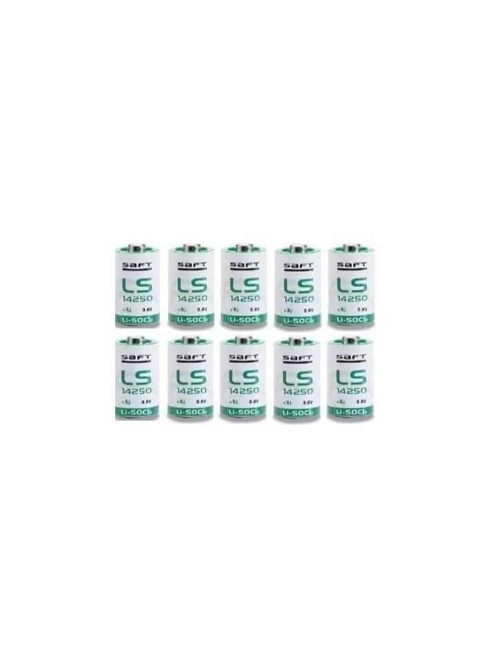 سافت بطارية SAFT LS 14250 3.6 فولت من كلوريد الليثيوم ثيونيل (حجم نصف AA) - خلية Li-SOCl2 عالية الكثافة للطاقة للتطبيقات الصناعية، وإنترنت الأشياء، والعدادات، والأجهزة الطبية، وتطبيقات الطاقة الاحتياطية طويلة الأمد. - Image 1