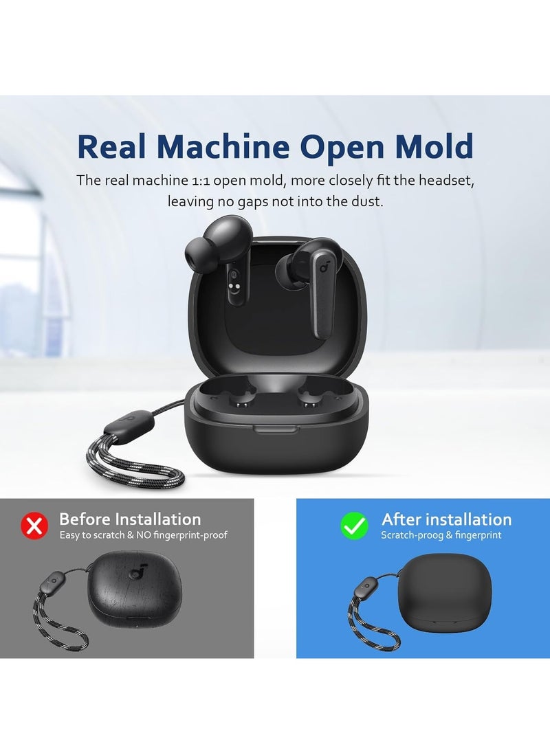 ماركة غير محددة غطاء حماية مقاوم للغبار لسماعات الأذن - Anker Soundcore R50i/P20i Case_Black  - Image 4