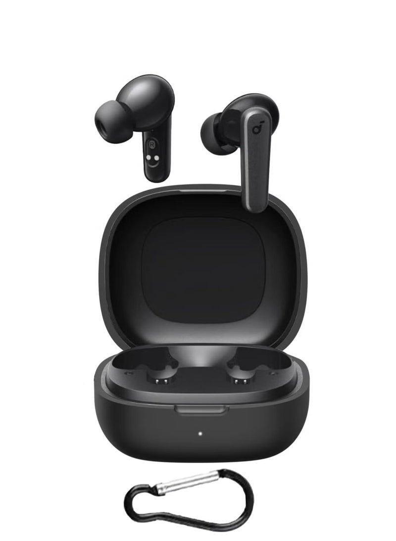 غطاء سيليكون لحماية هاتف Anker Soundcore R50i/P20i، [يدعم الشحن اللاسلكي] غطاء سيليكون ناعم مقاوم للصدمات والغبار لحماية كاملة لهاتف (أسود) - Image 1