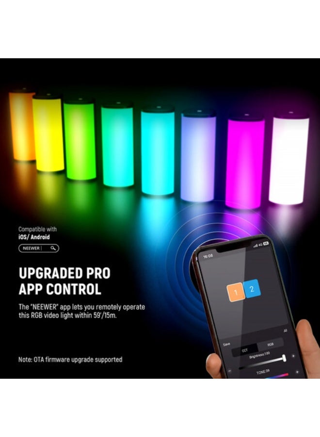 نيوير TL98C Magnetic Handheld Light Wand with APP/DMX Control - Image 4