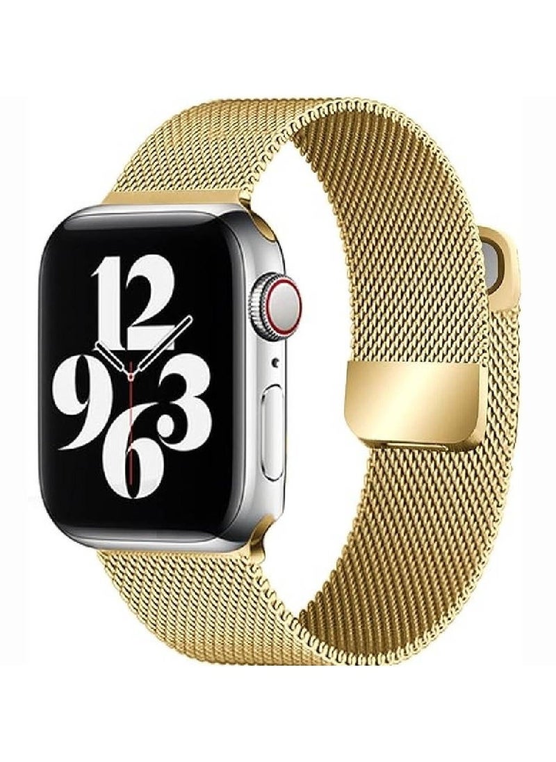 Milanese Magnetic Straps for Apple Watch Band 42mm 44mm 45mm 49mm, Stainless Steel Double Mesh Replacment Wristbands for Apple Watch Series 8/7/6/5/4/3/2/1/SE/Ultra - Image 1
