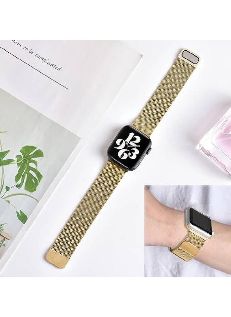 Milanese Magnetic Straps for Apple Watch Band 42mm 44mm 45mm 49mm, Stainless Steel Double Mesh Replacment Wristbands for Apple Watch Series 8/7/6/5/4/3/2/1/SE/Ultra - Image 2