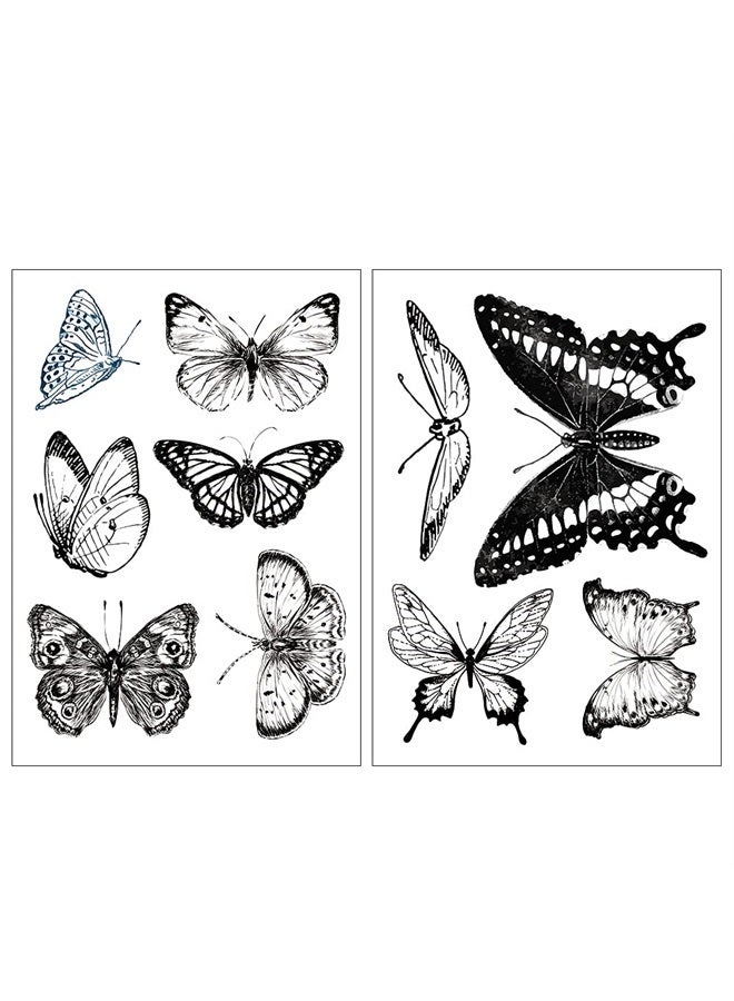 Everjoy Realistic Black Butterfly Temporary Tattoo Stickers - Waterproof Fake Tattoos, Party Favors, Themed Decorations and Gifts for Women - Image 2