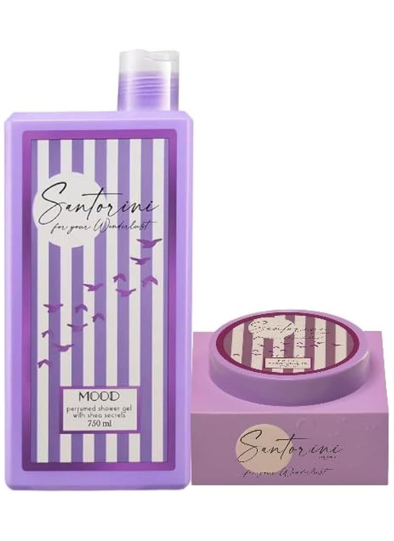 MOOD - Santorini Shower Gel, Hand Wash and Body Milk Set 3-Pieces Set - Image 1