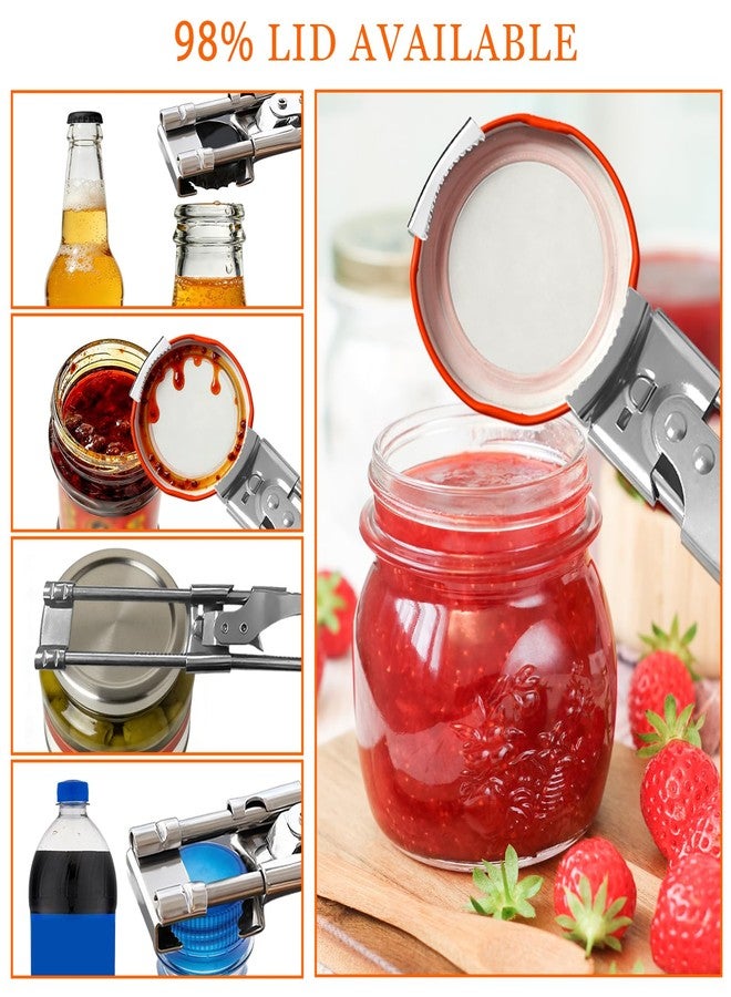 BADAO 2PCS Jar Opener for Weak Hands,New Adjustable Multifunctional Stainless Steel Can Opener for Seniors,Arthritis Adjustable Jar Opener Upgrade Easy Grip Jar Lid Gripper Bottle Opener Kitchen Gadgets - Image 4