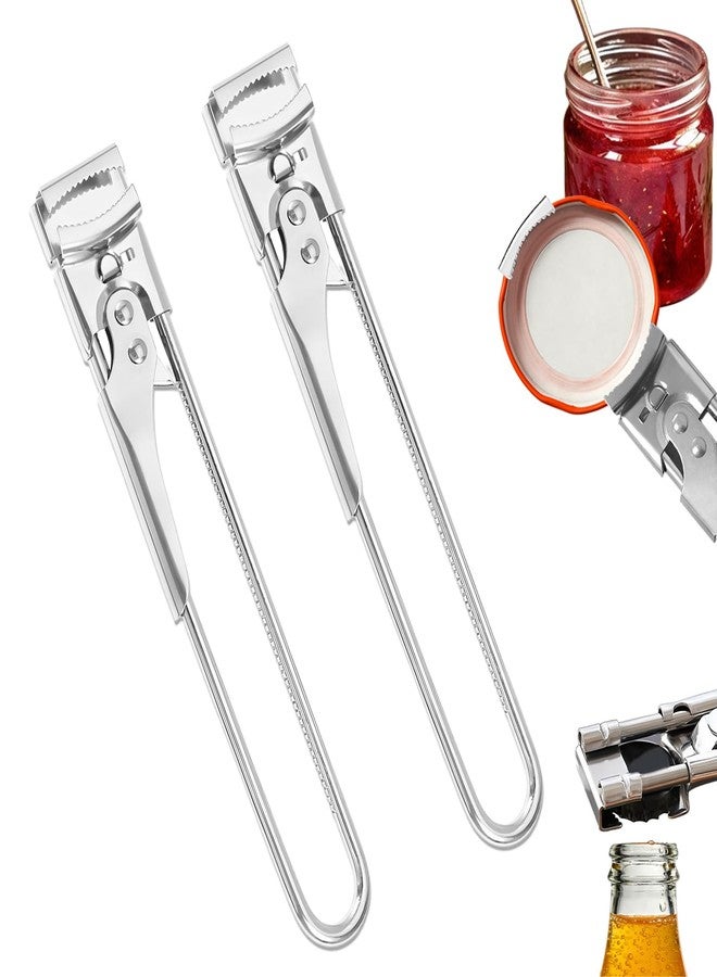 BADAO 2PCS Jar Opener for Weak Hands,New Adjustable Multifunctional Stainless Steel Can Opener for Seniors,Arthritis Adjustable Jar Opener Upgrade Easy Grip Jar Lid Gripper Bottle Opener Kitchen Gadgets - Image 1