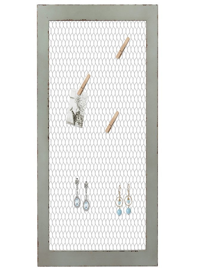 SOFE Chicken Wire Frame Bulletin Boards, Rustic Grid Wall Panels for Jewelry Earring Organizer, Decorative Notice Memo Board or Vision Board, Hanging Photo Display Board for Home Office Classroom - Image 4