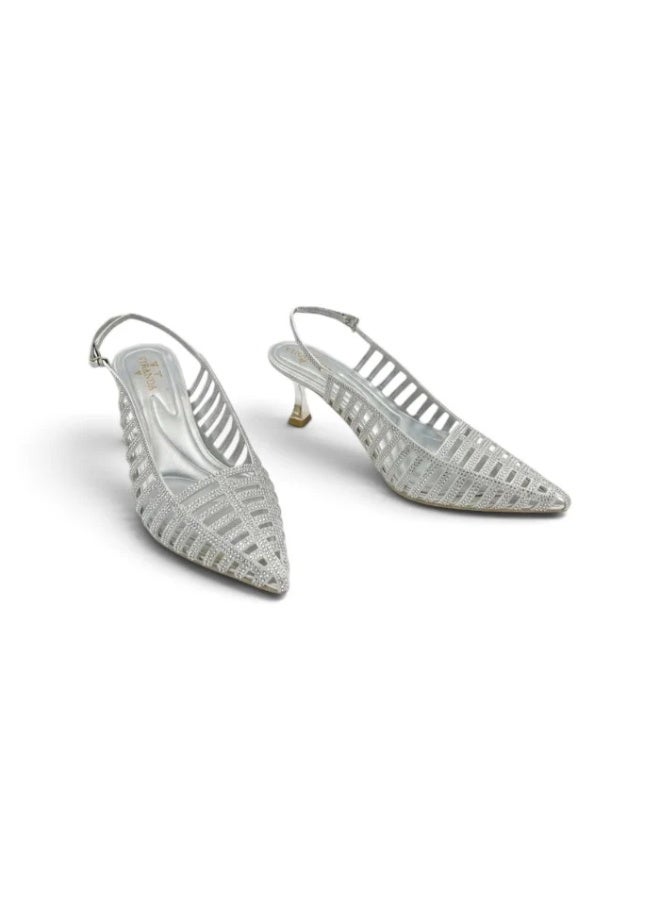 Vbranda Crystal Embellished Mesh Heels C-89 - Image 3