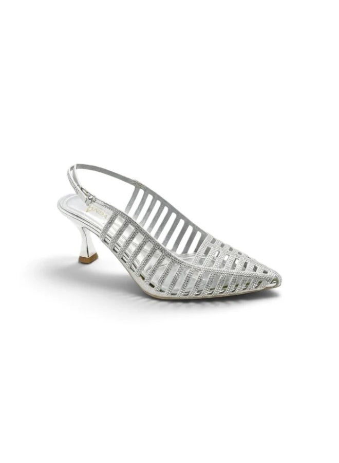 Vbranda Crystal Embellished Mesh Heels C-89 - Image 2