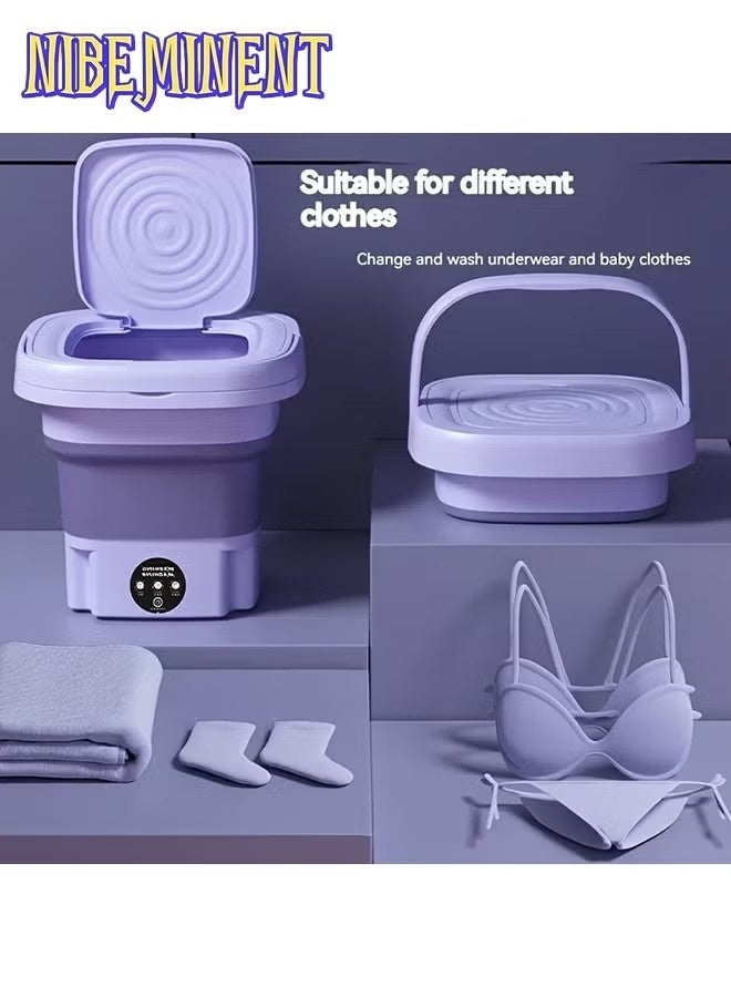 NIBEMINENT Portable Folding Washing Machine That Takes Up No Space, Is Easy to Store, Convenient to Use, a Mini Washing Machine Suitable for Business Trips, a Home Washing Machine, a Car Washing Machine, Ideal for Washing Underwear And Socks Separately for Better Hygiene. - Image 3