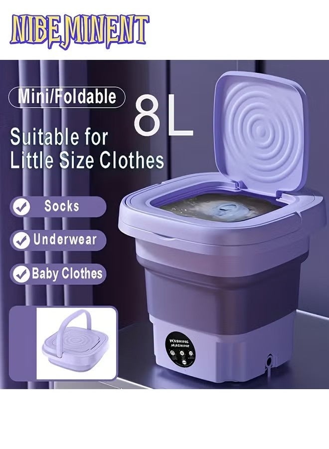NIBEMINENT Portable Folding Washing Machine That Takes Up No Space, Is Easy to Store, Convenient to Use, a Mini Washing Machine Suitable for Business Trips, a Home Washing Machine, a Car Washing Machine, Ideal for Washing Underwear And Socks Separately for Better Hygiene. - Image 1