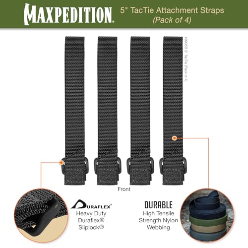 Maxpedition 5-Inch TacTie - Pack Of 4 (Black) - Image 2