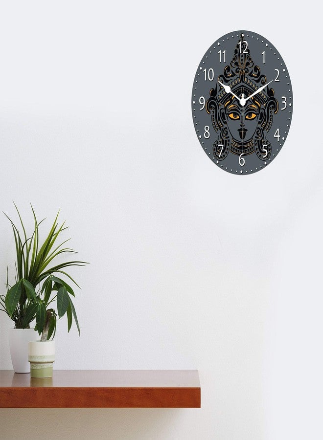 KARTIK™ 11X11 Inches Digital Kali Maa Print Designer Wall Clock for Home/Living Room/Bedroom/Kitchen and Office - Image 2