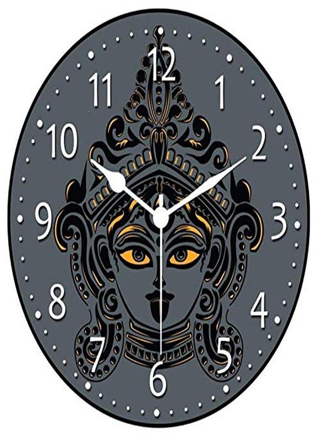 KARTIK™ 11X11 Inches Digital Kali Maa Print Designer Wall Clock for Home/Living Room/Bedroom/Kitchen and Office - Image 1