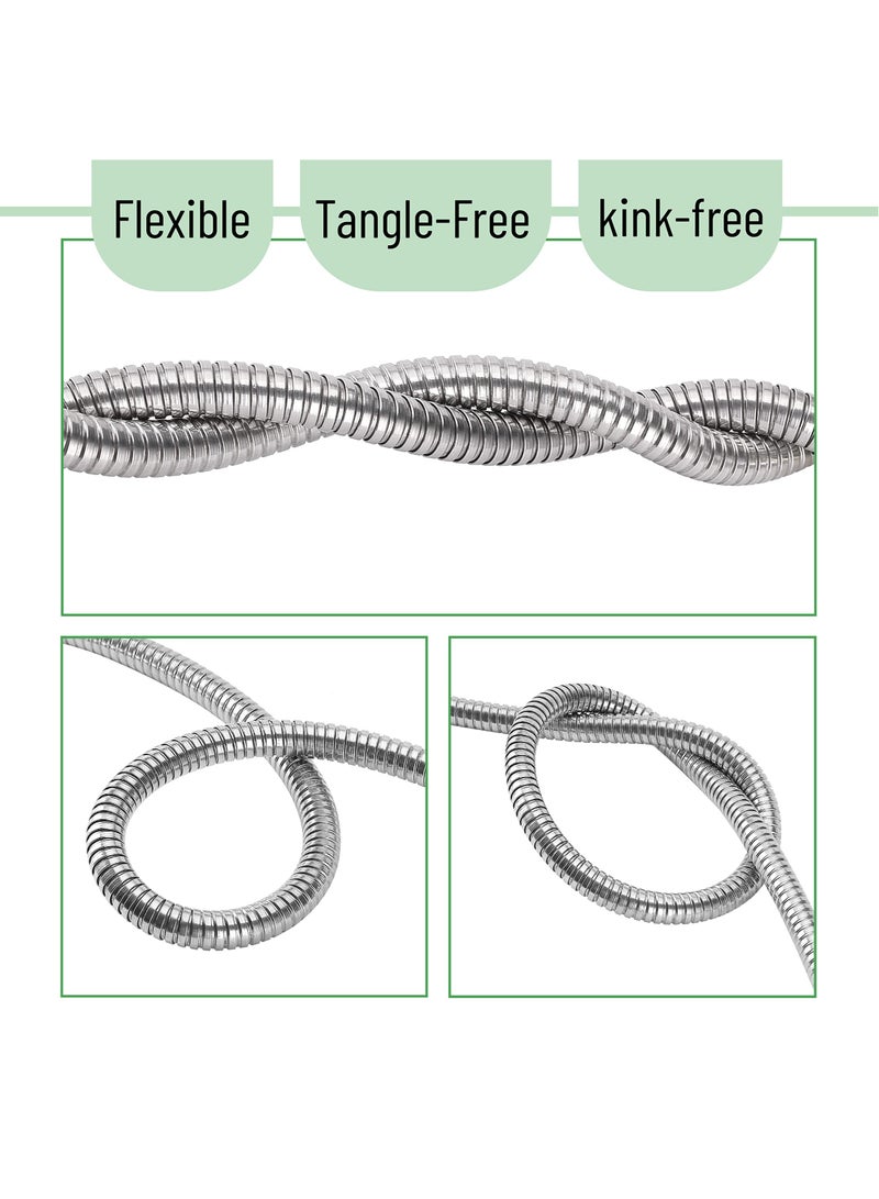SYOSI 3 Feet Short Garden Hose, Heavy Duty Stainless Steel Hose, Outdoor Metal Garden Hose, Flexible Durable Garden Hose  - Image 3
