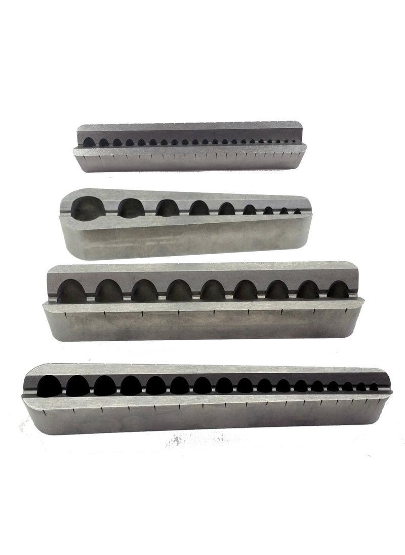 BIG GATOR TOOLS Big Gator Tools BGT V-4 Pack V-Drill Guide SAE + Number Hole Sizes 4pc Kit  - Image 2