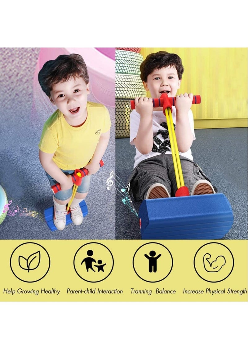 Captaintech Pogo Jumper for Kids Blue Fun and Safe Jumping Stick Durable Foam Bungee Ages 3 Up - Image 3