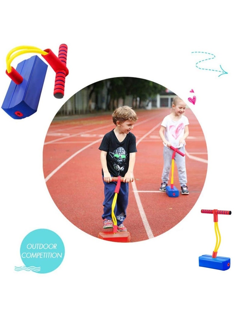 Captaintech Pogo Jumper for Kids Blue Fun and Safe Jumping Stick Durable Foam Bungee Ages 3 Up - Image 4